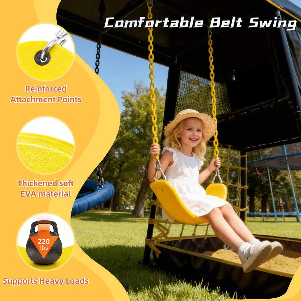 6-in-1 Backyard Swing Set for Kids