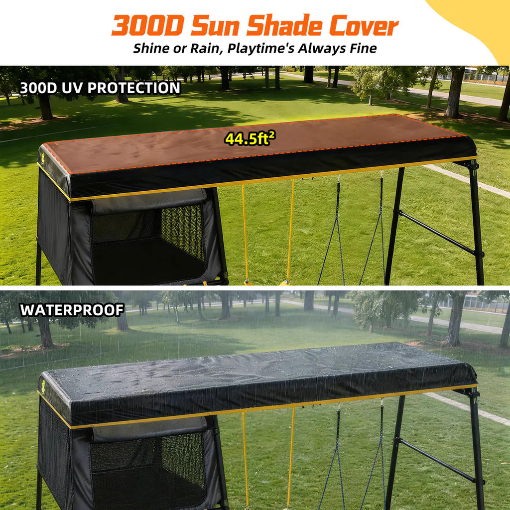 6-in-1 Backyard Swing Set for Kids