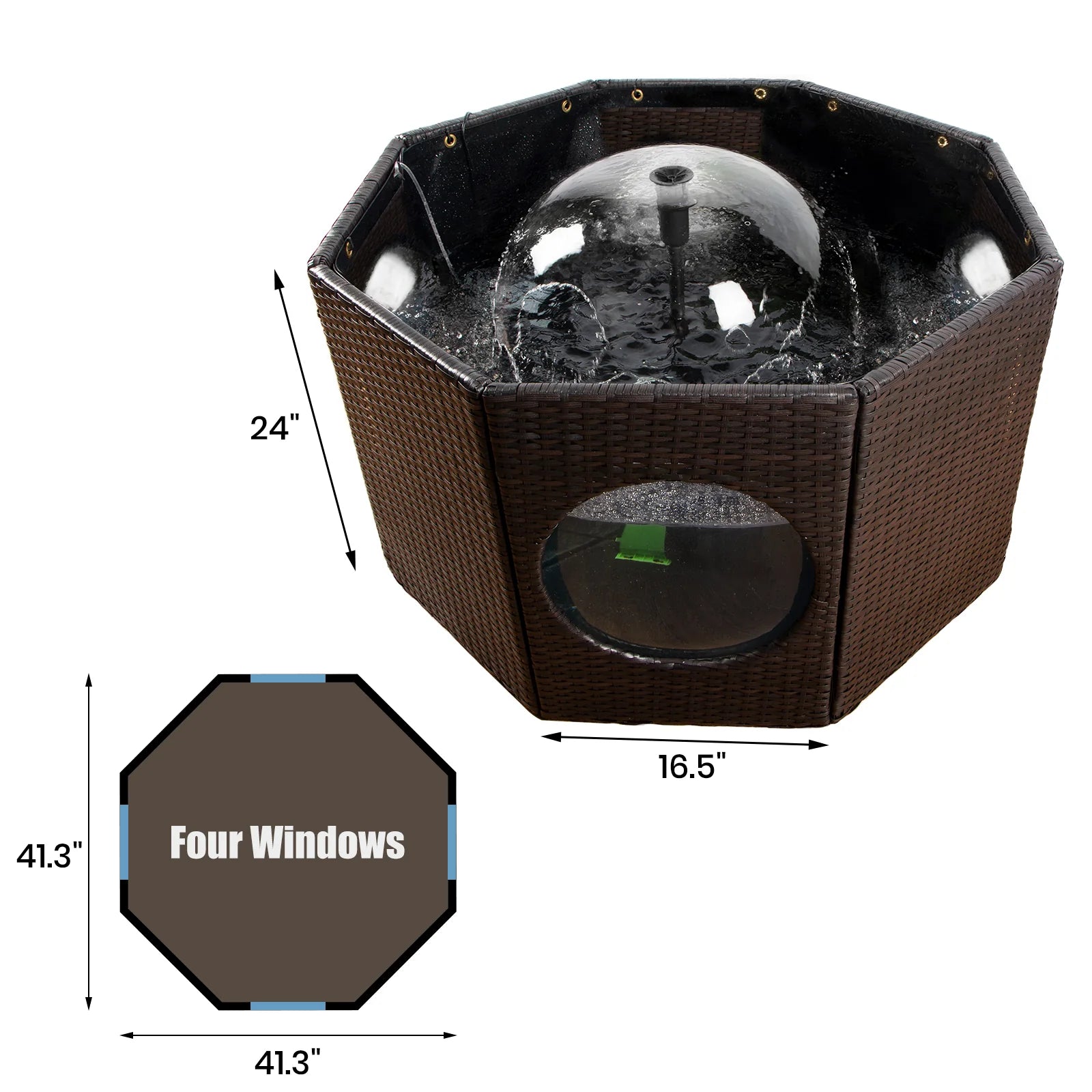 120-Gallon No-Dig Backyard Fish Pond Kit