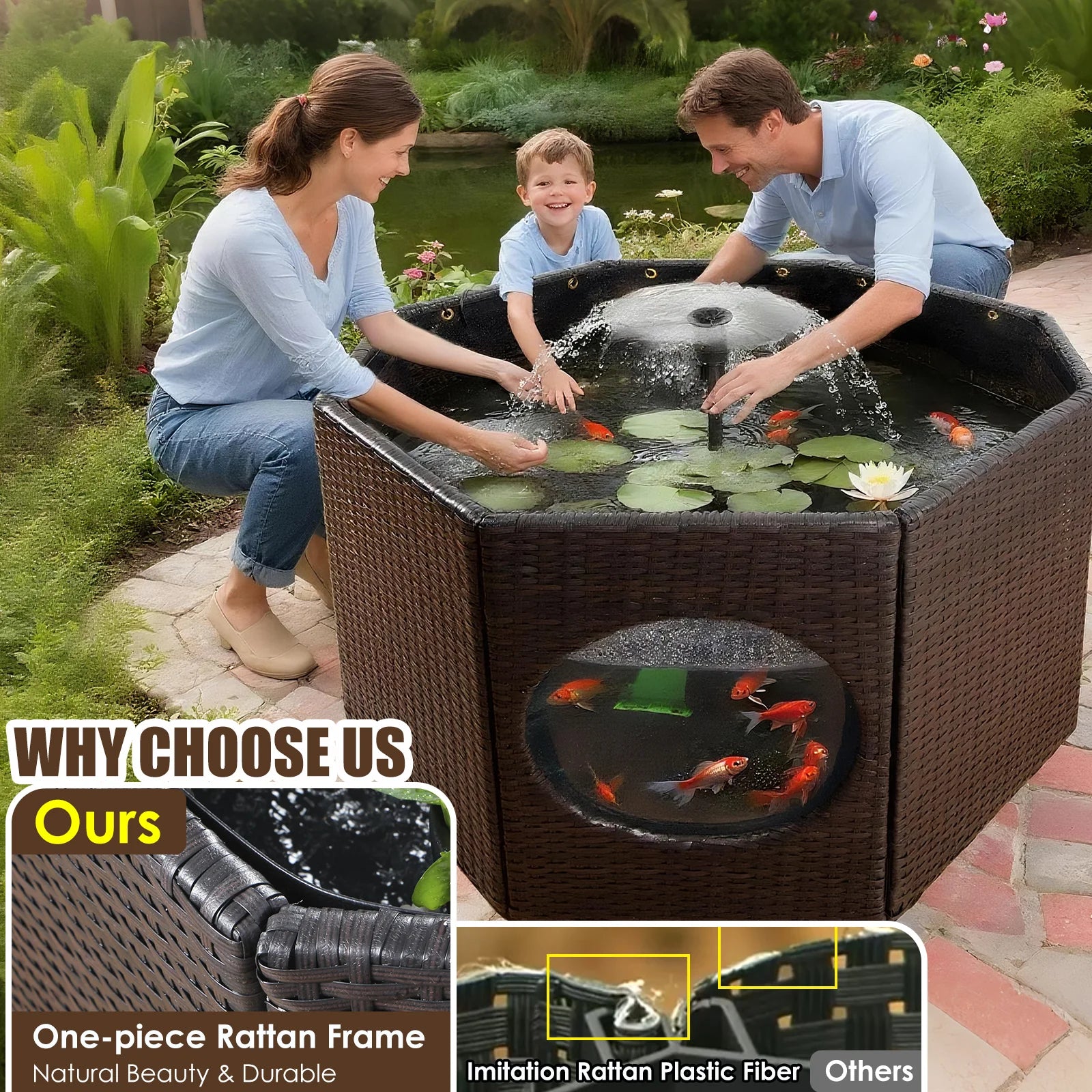 120-Gallon No-Dig Backyard Fish Pond Kit