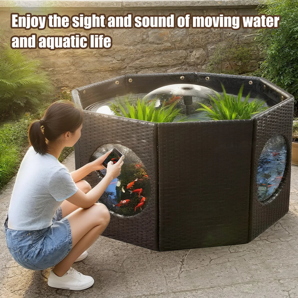 120-Gallon No-Dig Backyard Fish Pond Kit
