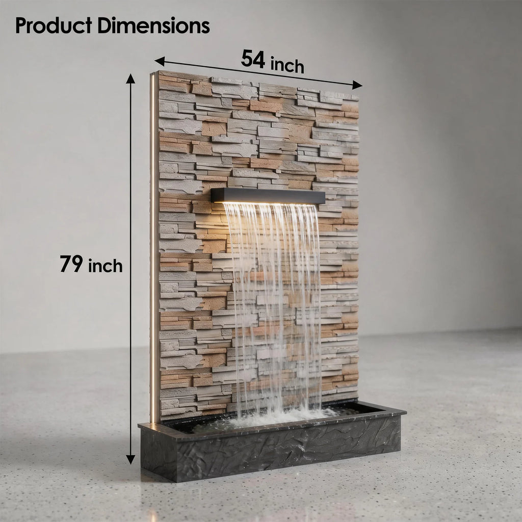 Large Indoor & Outdoor Waterfall Fountain
